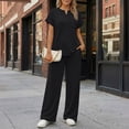 thumbnail image 2 of SUNBS Lounge Sets for Women 2 Piece Summer Henley Sweatsuit Travel Vacation Airport Outfits Pajamas Sets, 2 of 9