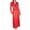 Red, variant on Women's Shirley of Hollywood 20559 Charmeuse Lace and Chiffon Long Robe (Black S/M)