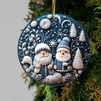 Meggemo 3.1 Inch Single Christmas Ornament Hanging Pendant for Christmas Tree Decoration Home Holiday Decor