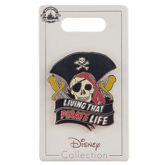 Disney Parks Pirates of the Caribbean Skull Living That Pirate Life Pin New