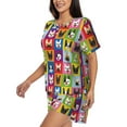 thumbnail image 2 of Lsque Colorful Bulldog Women's Short-Sleeved Pajama Set - 2 Piece Soft and Lightweight Sleepwear Set-X-Large, 2 of 9