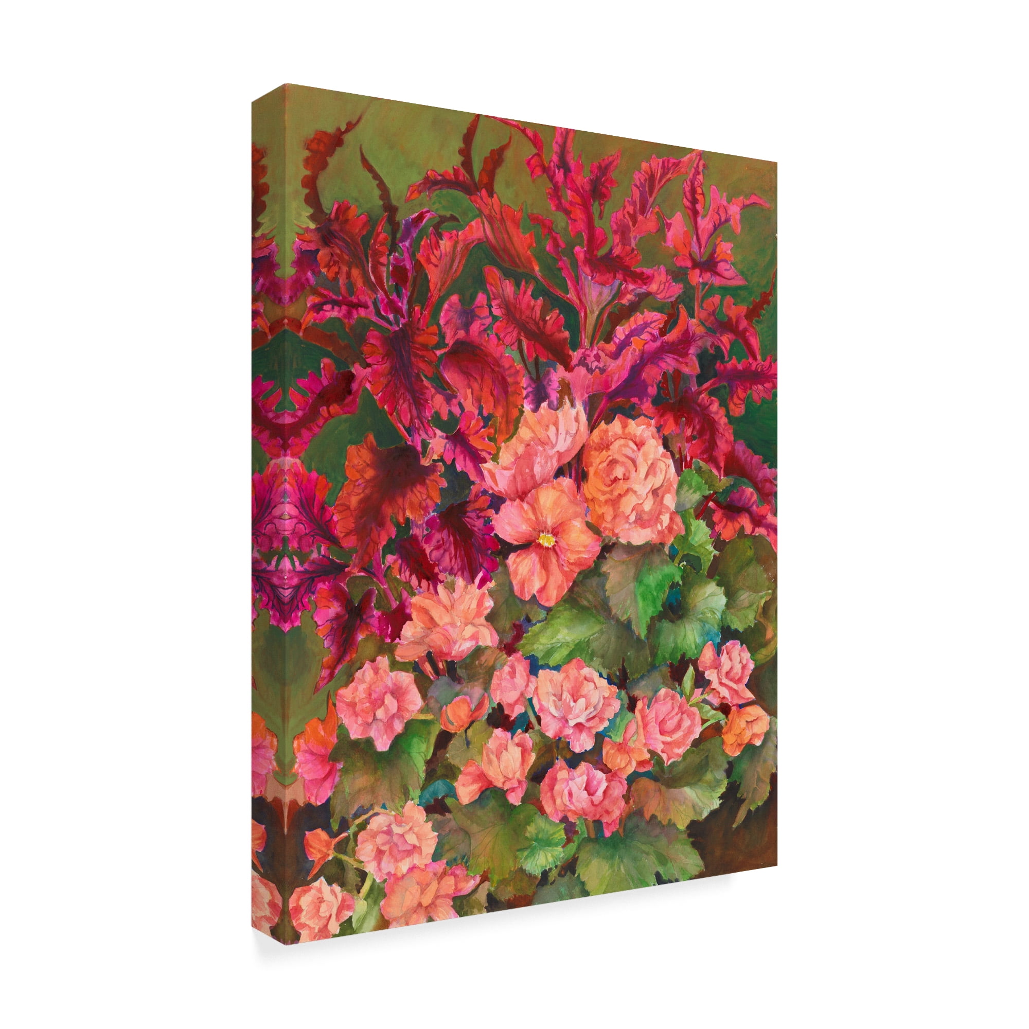 Trademark Fine Art 'Coleus And Begonias' Canvas Art by Joanne Porter