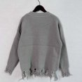 thumbnail image 6 of Turilly Womens Solid Color Christmas Loose Knit Sweater Round Neck Sweater, 6 of 6