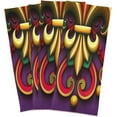 thumbnail image 2 of Coolnut Mardi Gras Lily and Shimmer Beads Kitchen Dish Towel Set,Drying Kitchen Towels Tea Towels Gift Set for Drying Cleaning Cooking Baking 6Pcs Wash cloth, 2 of 7