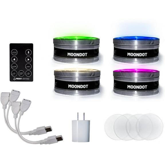 Prost Lighting MoonDot Set of 4 | Compact 15W RGBW USB LED Mini Par Lights