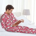 thumbnail image 6 of Lsque French Bulldog Pattern Long Sleeve Pajama Set for Men - Soft 2-Piece Sleepwear and Loungewear Set with Pockets, Comfy Nightwear-Large, 6 of 7
