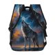 thumbnail image 4 of Fotbe Lonely Night Sky Wolf Mochila Casual con Estampado para Escuela, Viajes y Actividades al Aire Libre - Duradera, Ligera y Cómoda, 4 of 5