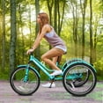 thumbnail image 2 of Lilypelle Adult Mountain Tricycle 24/26 Inch Low step through Mountain Bike Cruiser Trikes for Adults 7 Speed Three Wheel Trike Bicycle with Large Basket, 2 of 12