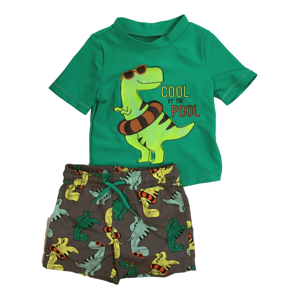 Carter's Carters Infant & Toddler Boys Green Dinosaur Rash Guard