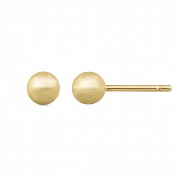 Vinali 14K Solid Gold Tiny Ball Stud Earrings
