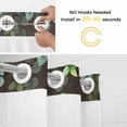 thumbnail image 2 of Happy Easter No Hooks Shower Curtain with Snap-in Liner Spring Khaki Bunny Pink Rose Flower Leaf Plants Wood Grain Shower Curtains for Bathroom, Waterproof, Easy Install, Washable 72"x72", 2 of 9