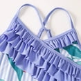 thumbnail image 6 of GYRATEDREAM Girls Ruffles 1-Piece Swimsuit Strap Adjust Summer Floral Swimwear for 4-12 Years Kid, 6 of 10