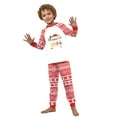 thumbnail image 3 of Family Christmas Pajamas Matching Sets – Red & White Snowflake Long Sleeve Tops and Pants with “Merry Christmas 2026” Letter Print, Holiday Xmas PJs Sleepwear for Couples, Men, Women, Adults, 3 of 7