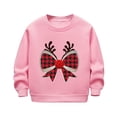 thumbnail image 2 of Cowsor Chandails en Molleton pour Filles Enfants Mignon Graphique Col Rond Chandail Tops Xmas Manches Longues Chemises de Vacances, 2 of 5