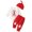 AB103 Red, variant on Bainana Girls Christmas Outfit Set Long Sleeve Letter Print Romper Pants Hat 3 Pieces Matching Set Infant Kids Casual Outdoor Wear