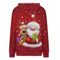 thumbnail image 5 of Costumes de Noël 2023 Mode Chandail Imprimé pour Femmes Manches Longues Blouse à Capuche Chandail en Molleton Chandail pour Femmes en Liquidation, 5 of 5