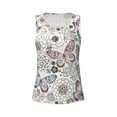 thumbnail image 4 of Fotbe Vintage Butterflies Womens Loose Fit Casual Flowy Slim-Fit Tank Tops Athletic Round Neck Trendy Sleeveless Summer Tops for Gym and Yoga-XX-Large, 4 of 9
