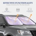 thumbnail image 4 of Haiem Lavender Glitter Foil Stripes Car Windshield Sun Shade (2 Pieces) Foldable Windshield Sun Shade Car Accessories for Truck SUV Pickup-Small, 4 of 7