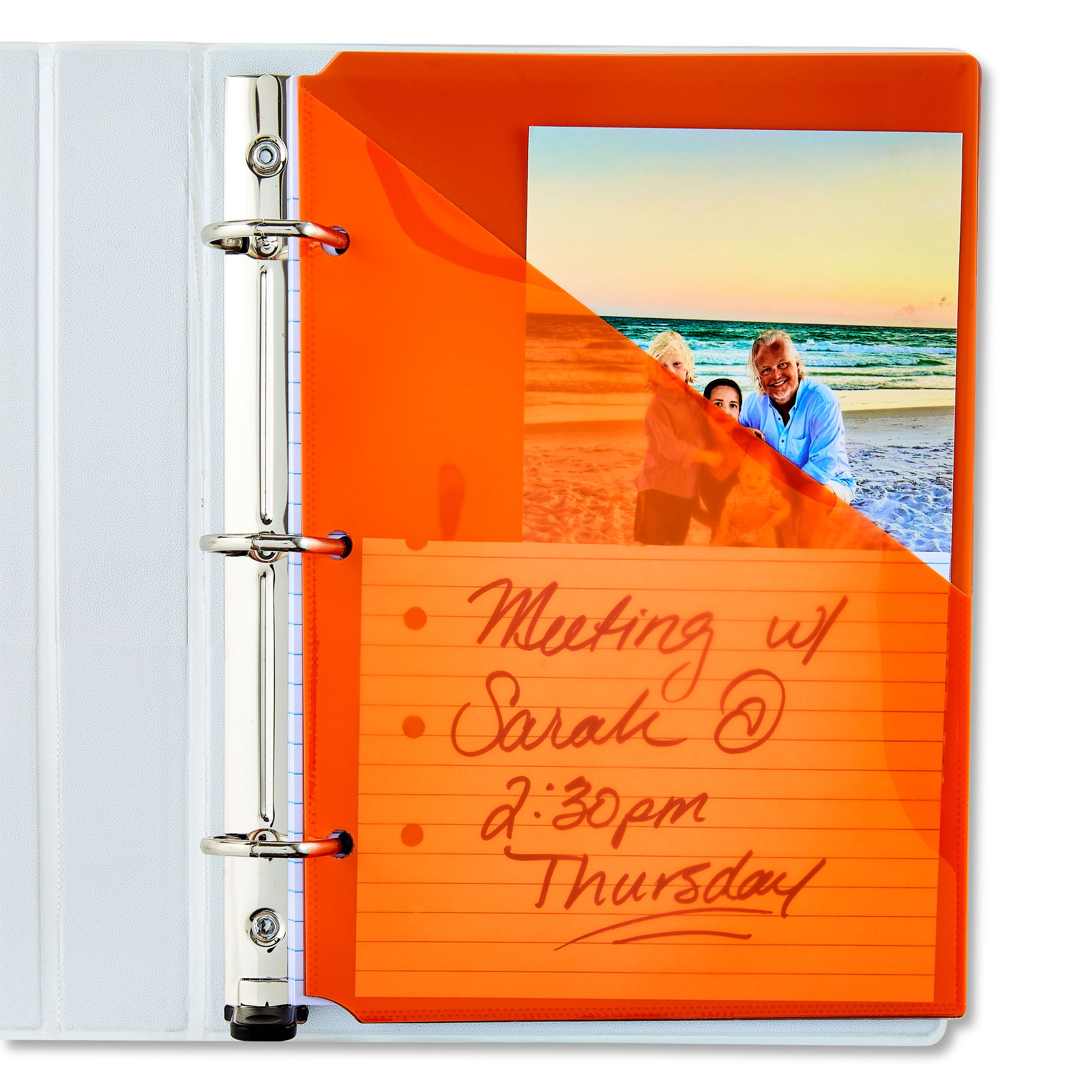 Pen+Gear Mini Binder Pocket, 5 pack, Multicolor