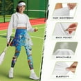 thumbnail image 5 of FUIALDOLG Butterflies Leggings for Women Tennis Skirted Leggings with Pocket Gym Workout Golf Pants Comfortable Athletic Picckleball Clothing,Size 2XL, 5 of 7