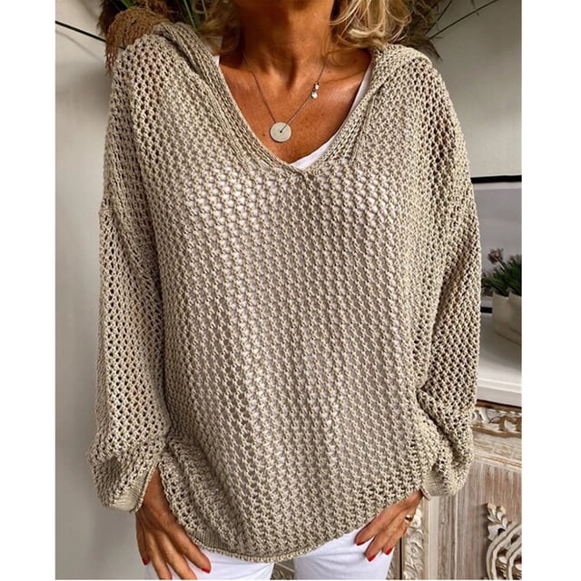 Aqestyerly Cardigans à Capuche pour Femmes Vêtements de Protection Solaire Tricotés