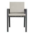 thumbnail image 4 of Armen Living Nofi Outdoor Patio Dining Set in Charcoal Finish with Taupe Cushions (Table with 8 chairs), 4 of 6