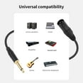 thumbnail image 5 of XLR Male to 1/4 Microphone Cable, 6.35mm TS to 3-PIN XLR Male Microphone Mic Mord Interconnect Cable - 3.3ft/1m 2pack, 5 of 6