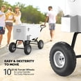 thumbnail image 3 of PEXMOR 80 QT Rolling Cooler Ice Chest Wagon, Portable Cold Drink Beverage Cart with Long Handle and 10" Wheels, Outdoor Use, 3 of 15