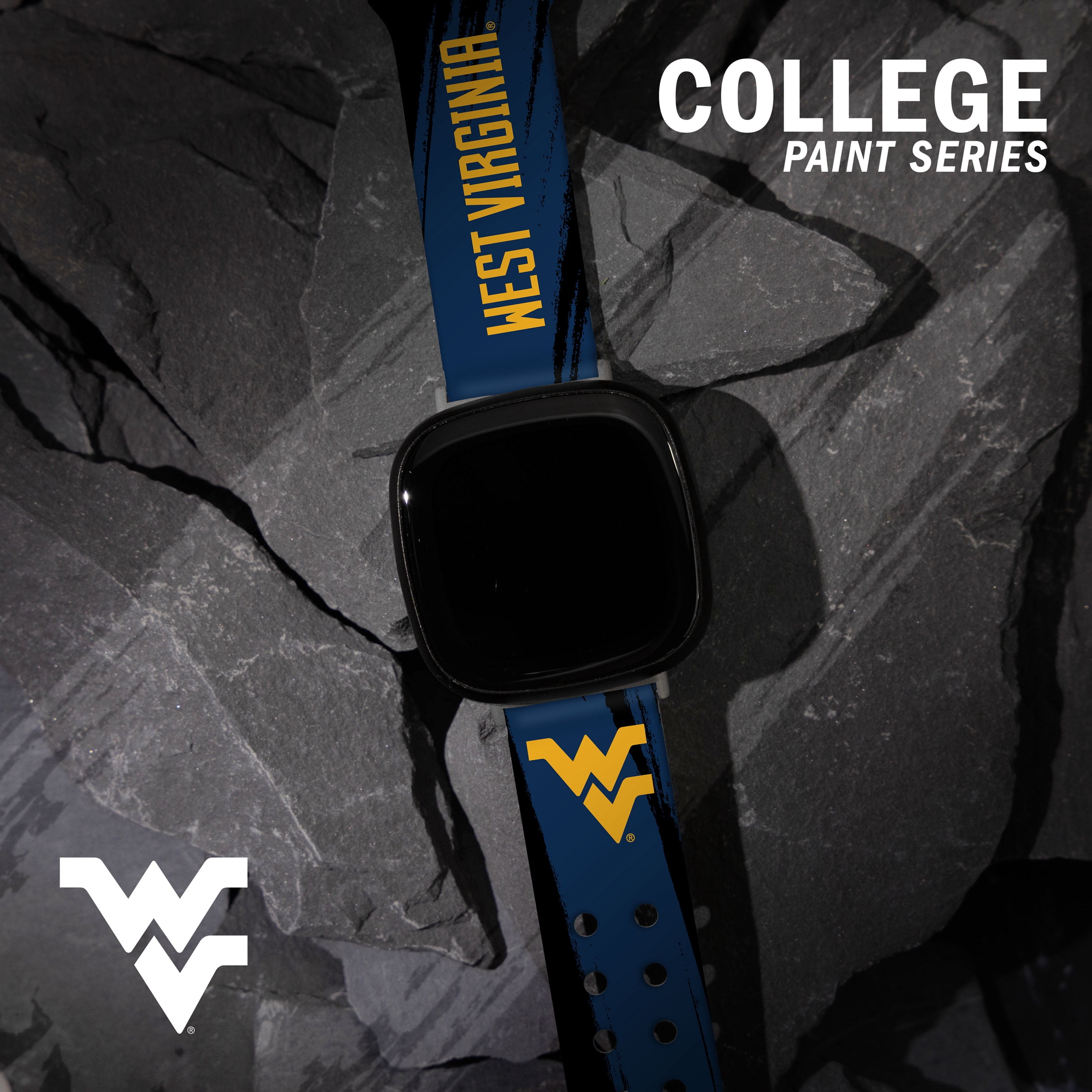 Mountaineers HD Paint Stripe Unisex Watch Band for FitBit Versa 3 & Sense (Short)