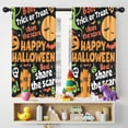 thumbnail image 5 of Blackout Kids Curtains,Halloween Festive Text Pattern Childrens Insulated Curtains Set Of 2,Bedroom Essentials,Toddler Room Decor 42"x54", 5 of 5