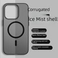 thumbnail image 1 of Estuche magnético para PC con rejilla corrugada para iPhone 15 Estuche magnético para teléfono con efecto helado y esmerilado Estuche transparente para Apple 14, 1 of 5