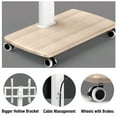 thumbnail image 6 of FITUEYES Rolling TV Floor Stand for 32 - 70 Inch TVs, with 2 Shelvs, 6 of 7