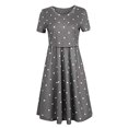 thumbnail image 2 of Vedolay Spring Maternity Dress Women's Deep V Neck Short Sleeve Floral Lace Bridesmaid Maxi Dress Party Gown,Gray XXL, 2 of 4