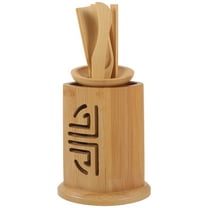 LIFKOME Bamboo Chinese Tea Set with Tea Scoop and Accessories for Use Assorted Color 6pcs