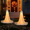 thumbnail image 5 of Holloyiver 1PCS Halloween Light up LED Sparkling Ghost Decorations Outdoor Indoor,Cute Halloween Decorations Indoor,Scary Ghosts Decor with LED Lights for Front Porche Yard Home(Warm,33-64 inch), 5 of 6