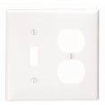thumbnail image 2 of Leviton Manufacturing 4590402 2-Gang 1 Toggle 1-Duplex Device Combination Wall Plate, White, 2 of 3