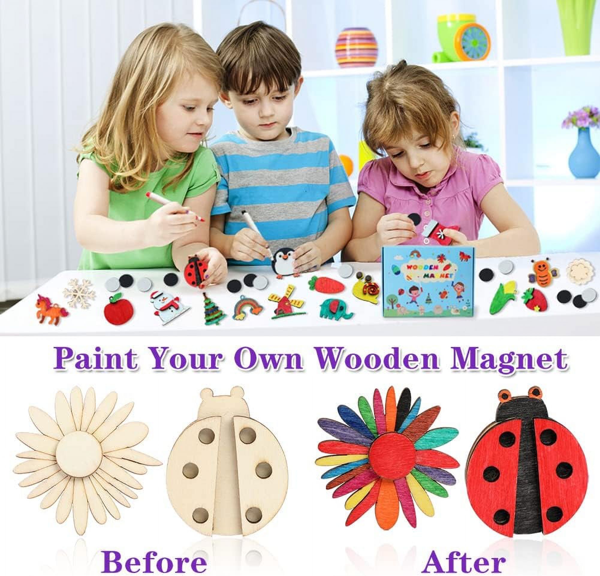 Beautysureup 36-Piece Wooden Magnet Painting Kit photo 4