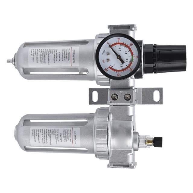 Kit De Regulador De Presión De Filtro De Compresor, Regulador De Filtro De Aire Comprimido, Vaso De Contenedor Transparente Lubricado Con Manómetro Para Herramienta Neumática ANGGREK Otros