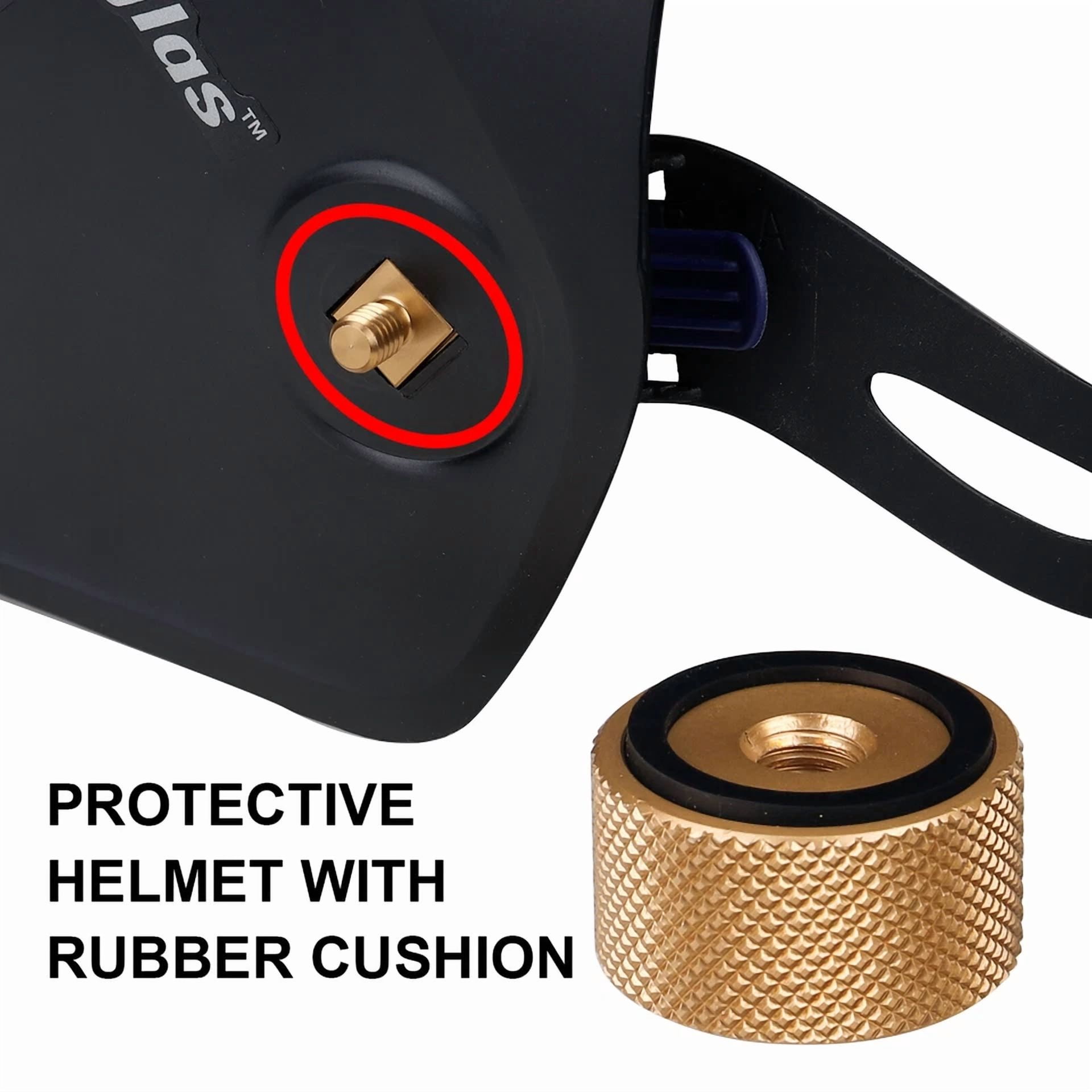 CIRCLE- New Golden Pipeliner Welding Helmet Fasteners Headgear 1 Pair Aluminum