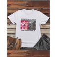 thumbnail image 1 of [Funny Graphic Born to Dilly Dally] Funny Graphic "Born to Dilly Dally" Men's T-Shirt - Cotton Short-Sleeve Crew Neck, Summer Tee with Pink & Black Cat Design, Machine Washable, Casual Sporty Tee, 1 of 8