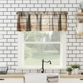thumbnail image 2 of Wood Background Valance Curtain Wall Texture Retro Abstrac Nature Old Window Rod Pocket Valance Window Treatments 1 Panel Short Curtains for Kitchen Farmhouse Living Room 54 x 18 in, 2 of 6