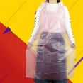 thumbnail image 2 of Pink Waterproof Apron for Hotpot Eating 100Set Rectangle Shape PE Material 120X70X0.1in, 2 of 8