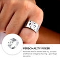 thumbnail image 2 of MasteelfCA 1 Pce Bague en Acier Inoxydable Mode Bijou Doigt Exquis Décoration Rétro, 2 of 8