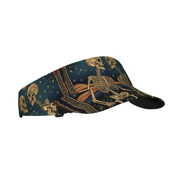 Balery Romantic Skeletons Under Moon Gorra deportiva con visera ajustable para mujer y hombre (talla única)