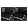 thumbnail image 3 of VONKY Easy To Install Plain Fitted Sheet For High Mattress plifies Bed-Making black 2Set, 3 of 6
