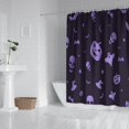 thumbnail image 2 of Halloween Purple Spooky Icons Shower Curtain 84"x72" ,Bathroom Decorative Shower Curtains Set with 12 Hooks,Modern Waterproof Washable Shower Curtain, 2 of 6