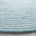 thumbnail image 3 of SAFAVIEH Braided Beuregard Solid Reversible Area Rug, Blue/Ivory, 4' x 4' Round, 3 of 11