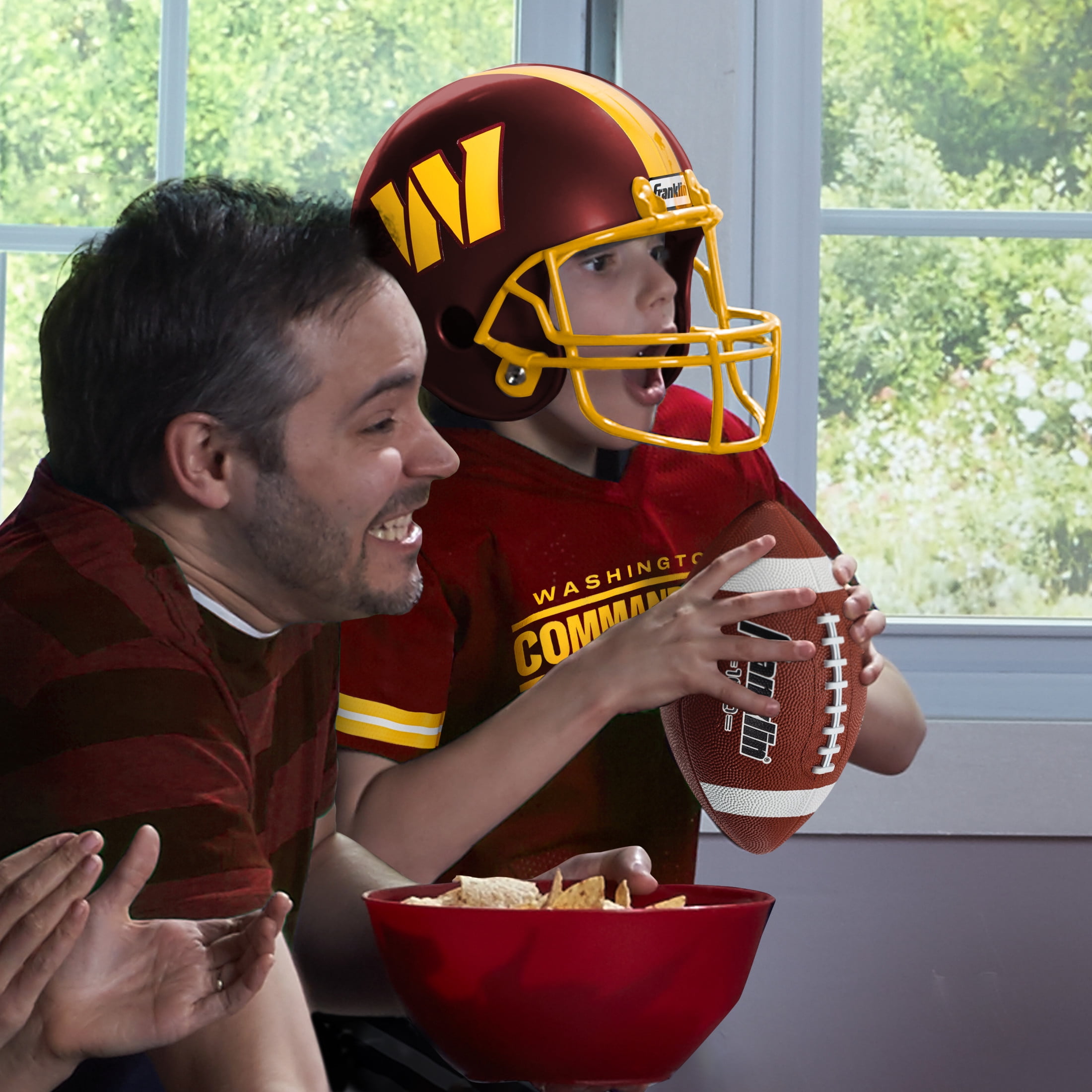 Franklin Sports Washington Commanders Kids Football Helmet + Jersey Set - NFL Youth Football Uniform Costume - Helmet, Jersey & Pants Included- Football Jersey Set for Football Fans - Youth Small