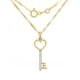 thumbnail image 2 of Cadena Gargantilla Llave Corazón Zirconias 2.5 cm Oro Sólido 14K amarillo 45 cm Casa del Anillo, 2 of 5