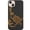 Black, variant on Hawaiian Turtle 3 - Engraved Wooden Phone Case for iPhone 13 Mini, Color: White